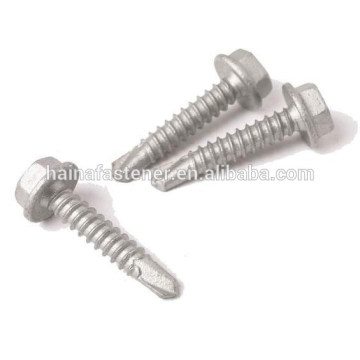 HDG hexagon metal roofing screws for wood 2-12 mm,galvazined roofing slfe drilling screws